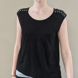 F21 hi-lo edgy sleeveless top spiked